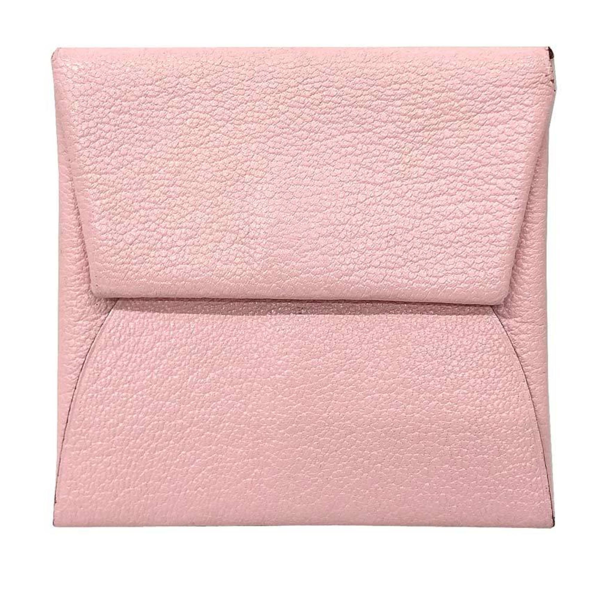 Hermes Bastia Coin Case Porte-Monnaie Bastia Purse Rose Sakura Pink D Stamp W...